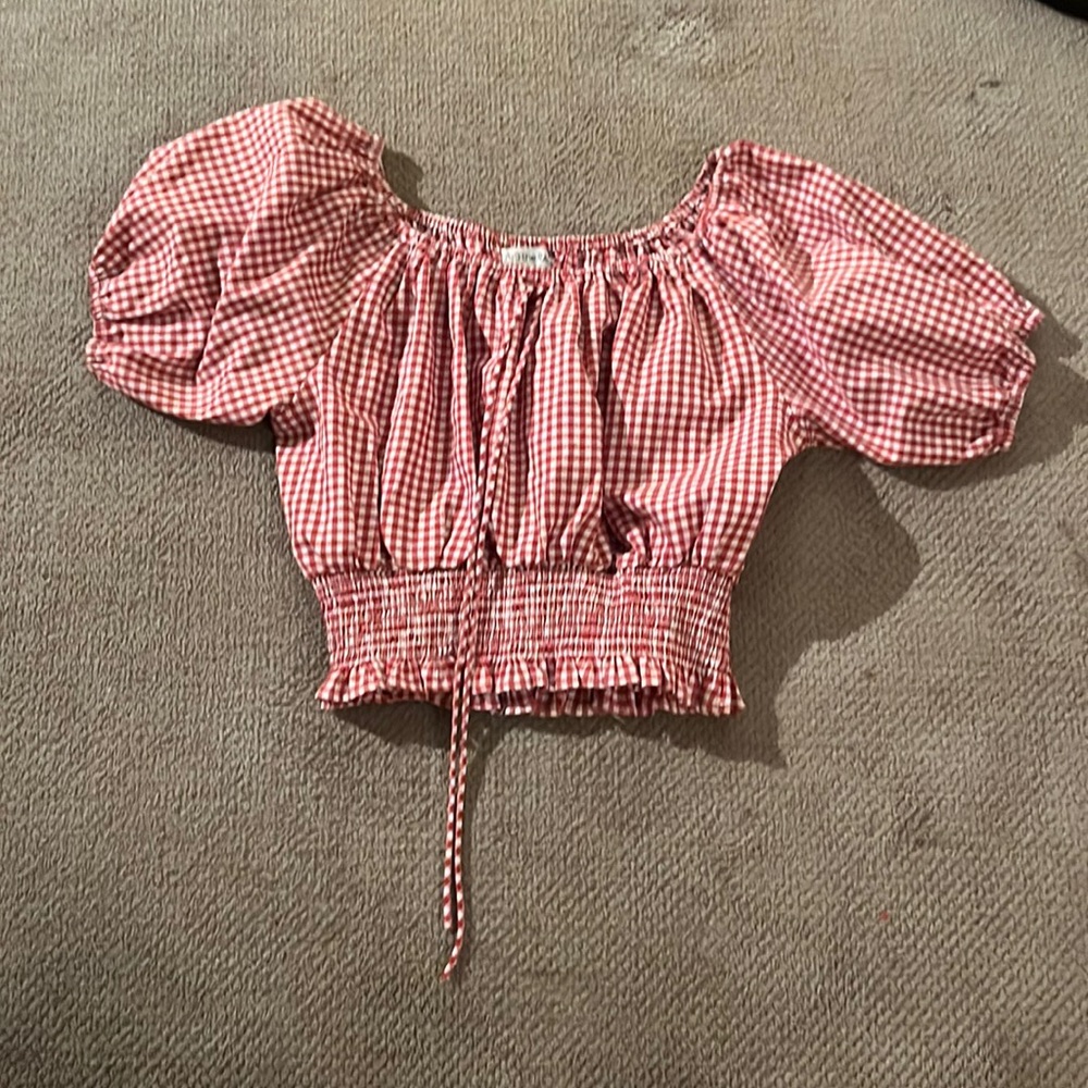 Red country crop top